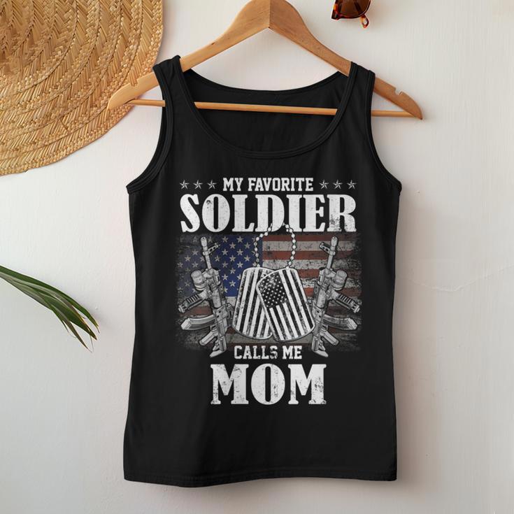 My Favorite Soldier Calls Me Mom Veteran Women Tank Top Unique Gifts