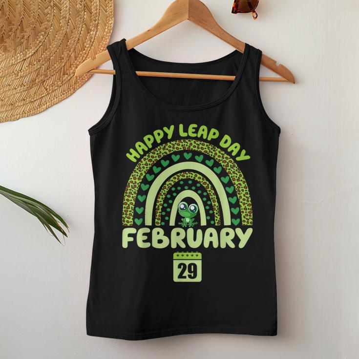 February 29Th Leap Day Frog Rainbow Matching Leap Year 2024 Women Tank Top Unique Gifts