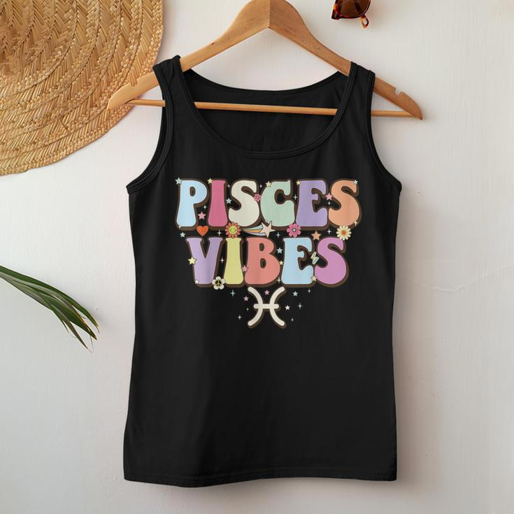 February March Birthday Astrology Groovy Pisces Zodiac Sign Women Tank Top Unique Gifts