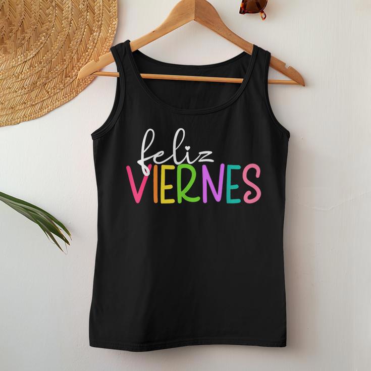 Feliz Viernes Happy Friday Spanish Teacher Friday Spanish Sp Women Tank Top Unique Gifts