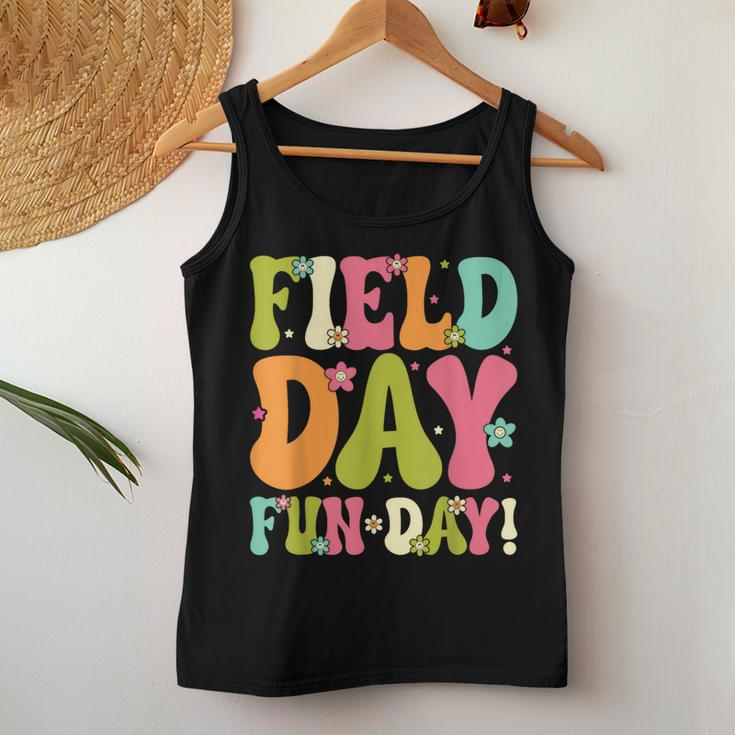 Field Day Fun Day Last Day Of School Groovy Teacher Student Women Tank Top Unique Gifts