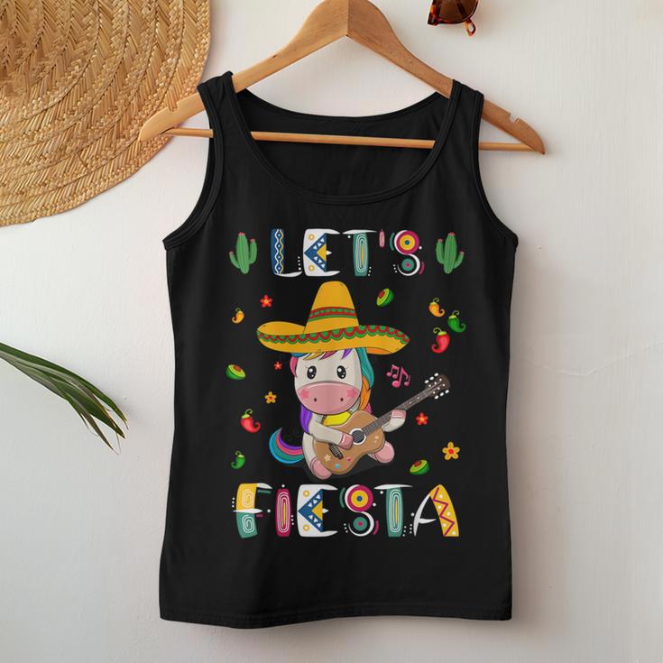 Lets Fiesta Dancing Mexican Unicorn Cinco De Mayo Girl Women Women Tank Top Unique Gifts