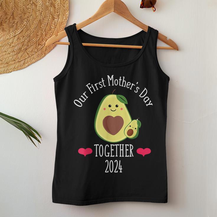 Our First Mother's Day 2024 Retro Vintage Avocado Women Tank Top Unique Gifts