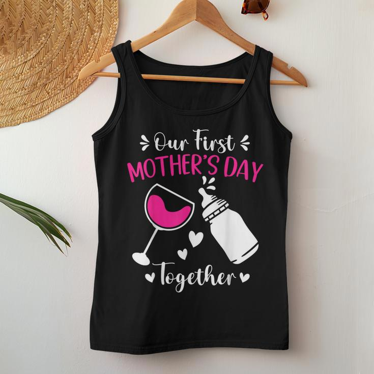 Our First Together Matching First Time Mom Women Tank Top Funny Gifts