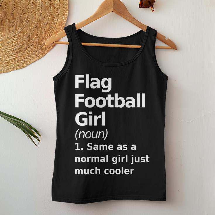 Flag Football Girl Definition & Sassy Womans Sports Women Tank Top Unique Gifts