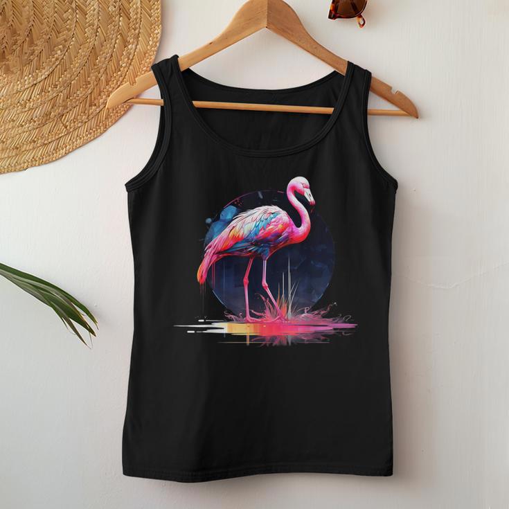 Flamingo Kunstwerk Tierliebhaber Kunst Tier Flamingo Tank Top Frauen Lustige Geschenke