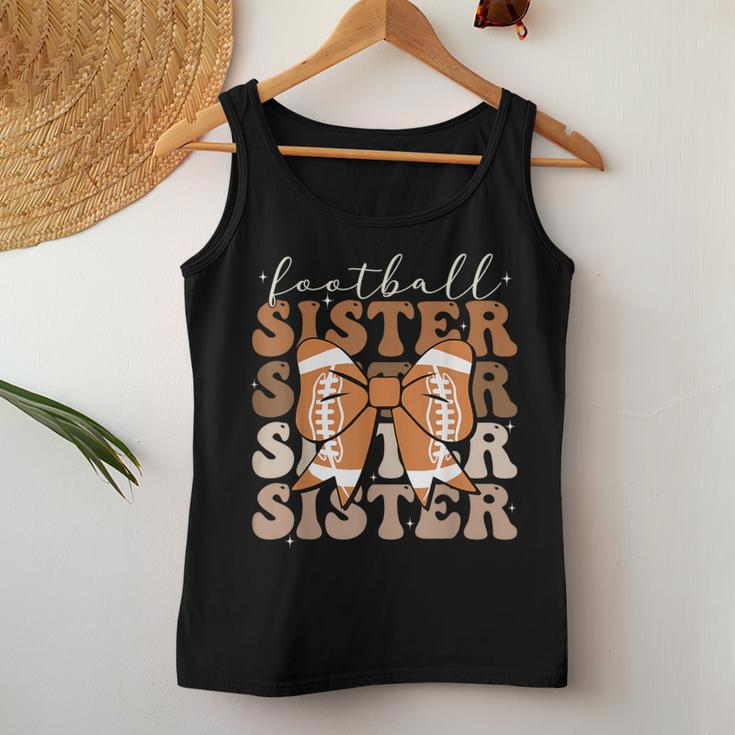 Football Sister Vintage Sport Lover Sister Mothers Da Women Tank Top Unique Gifts
