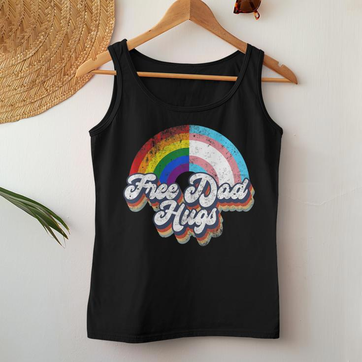 Free Dad Hugs Gay Lgbt Pride Rainbow And Transgender Month Women Tank Top Unique Gifts