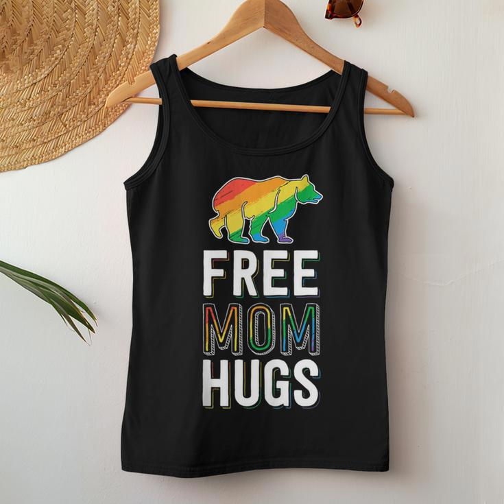 Free Mom Hugs Pride Proud Mom Lgbtq Parent Lgbt Women Tank Top Unique Gifts