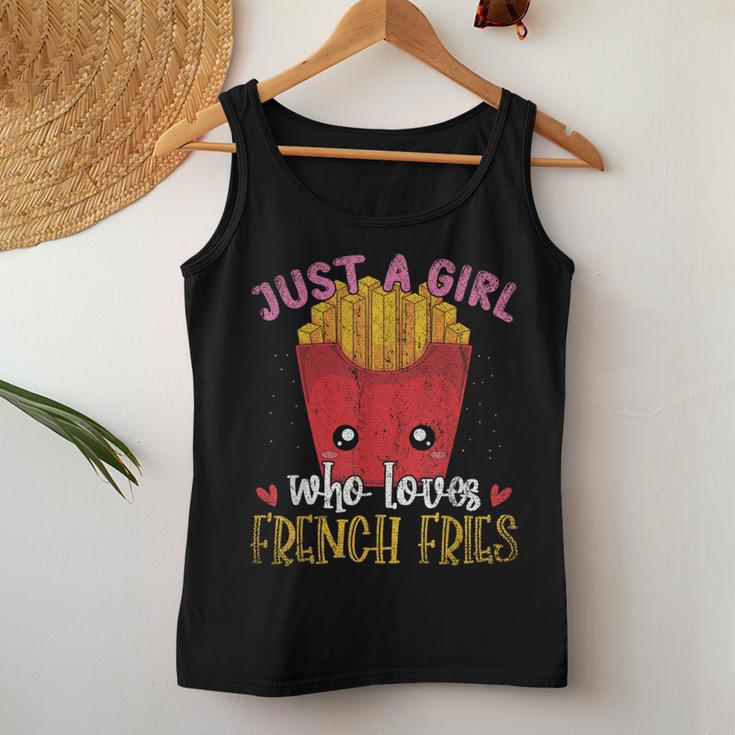 Fries Lover Just A Girl Who Loves French Fries Women Tank Top Unique Gifts