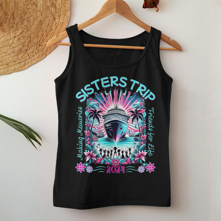 Fun Matching Girls Trip 2024 Sisters Cruise 2024 Women Tank Top Unique Gifts