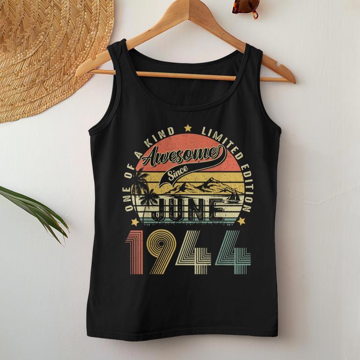 80 Years Old June 1944 Vintage 80Th Birthday Women Women Tank Top Unique Gifts