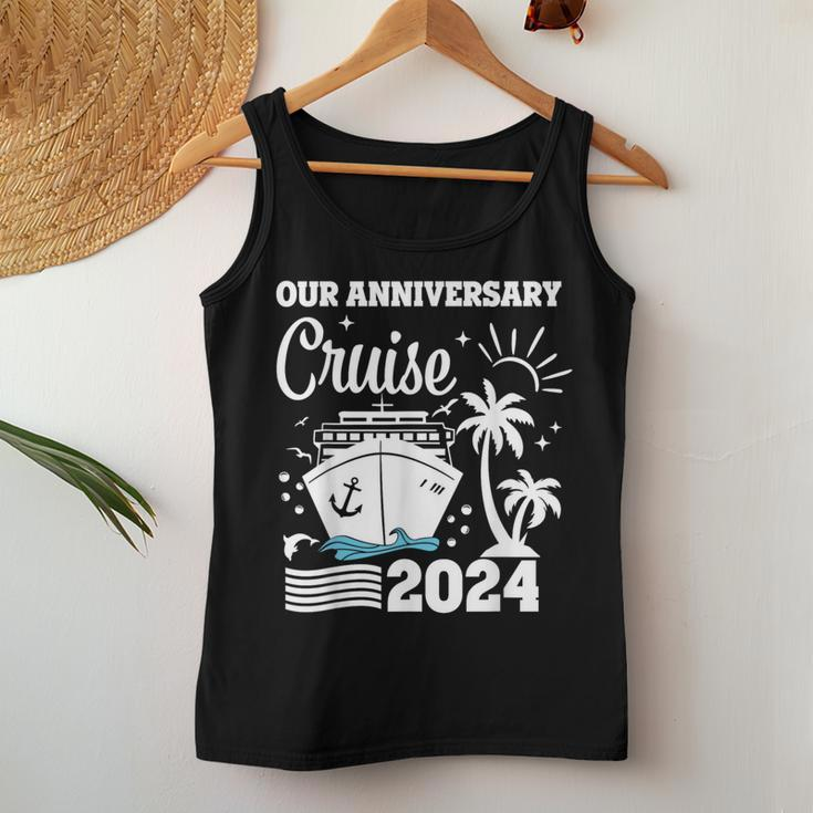 Our Anniversary Cruise 2024 Husband Wife Couple Trip Women Tank Top Funny Gifts