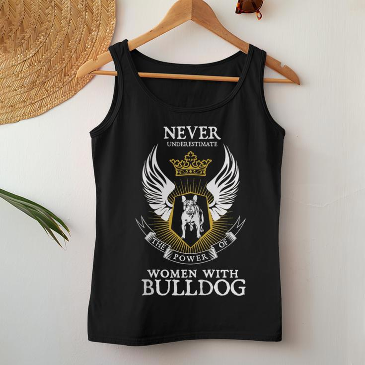 Bull-Dog Owner Dog Lover Mom Never-Underestimate Women Tank Top Personalized Gifts