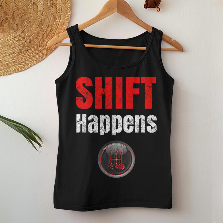 Car Guy Shift Happens Manual Transmission Vintage Women Tank Top Unique Gifts