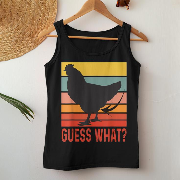 Chicken Butt Guess What Retro Vintage Chicken Thigh Women Tank Top Unique Gifts