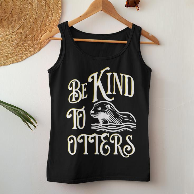 Cute Be Kind To Otters Positive Vintage Animal Women Tank Top Unique Gifts