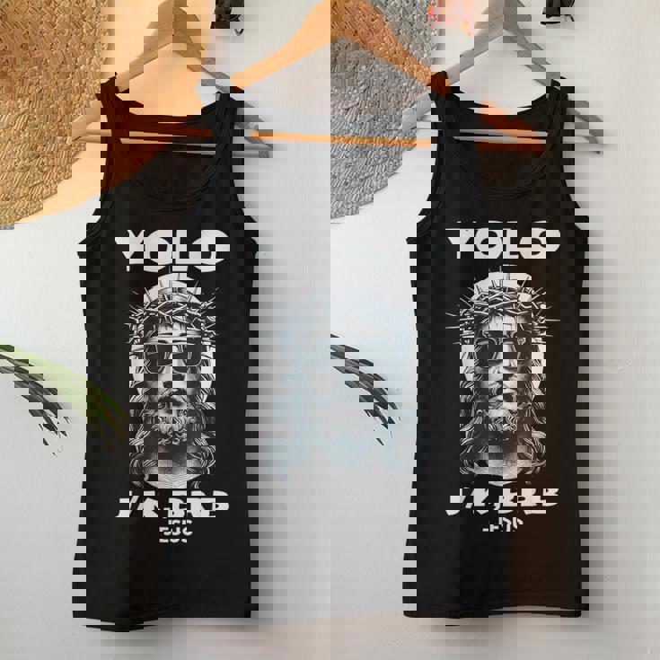 Easter Christian Resurrection Yolo Jk Brb Jesus Women Tank Top Personalized Gifts