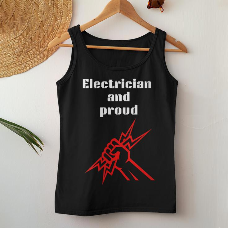 Electrician And Proud Fathers Day Women Tank Top Unique Gifts