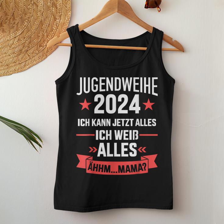 Jugendweihe 2024 Saying Kann Alles Weiß Alles Mama Tank Top Frauen Lustige Geschenke