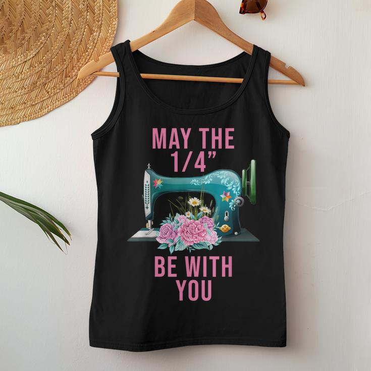 May The 14 Be With You Flower Sewing Machine Quilting Women Tank Top Funny Gifts