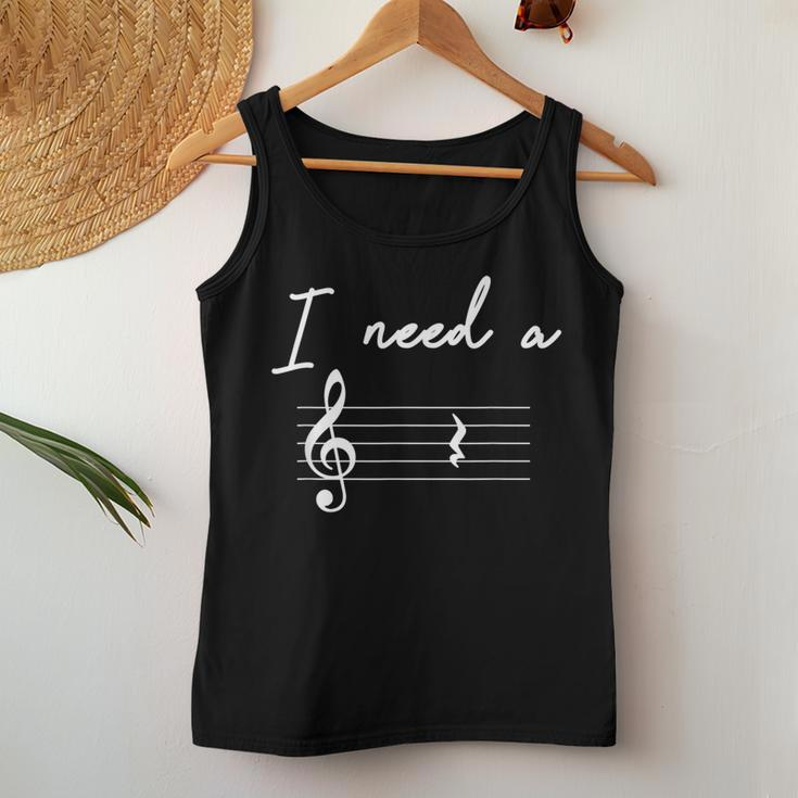 Music Teacher Music Lover Quote I Need A Break Women Tank Top Unique Gifts