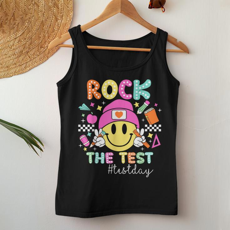 Rock The Test Testing Day Teacher Student Motivational Women Tank Top Funny Gifts