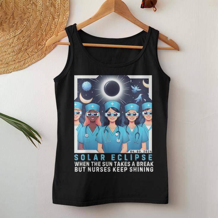 Sarcasm Nurse SayingNurse Solar Eclipse 2024 Usa Women Tank Top Unique Gifts