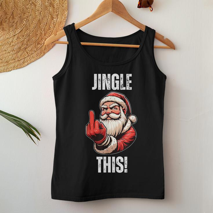 Sarcastic Santa Christmas Adult Humor Saying Women Tank Top Funny Gifts