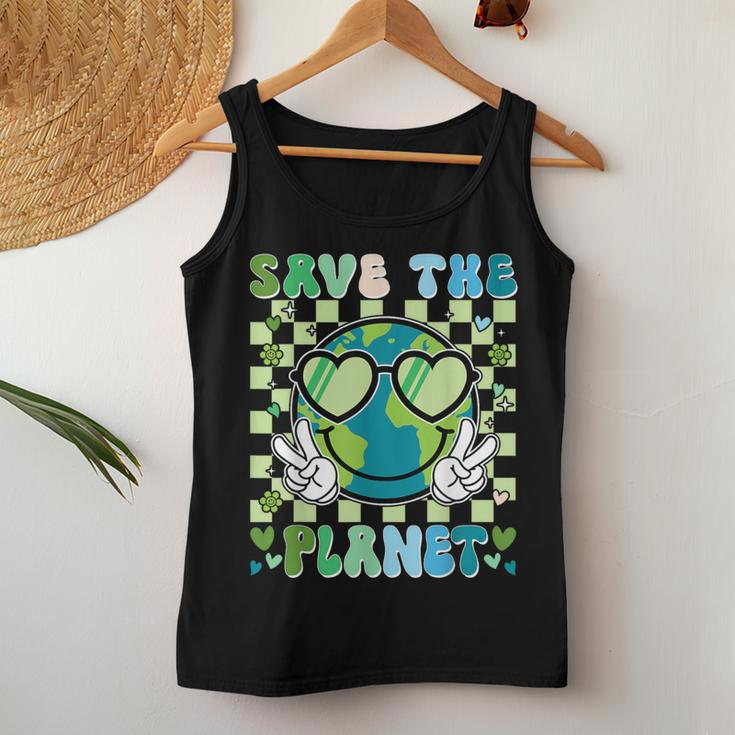 Save The Planet Smile Face Boy Girl Teacher Earth Day Women Tank Top Funny Gifts