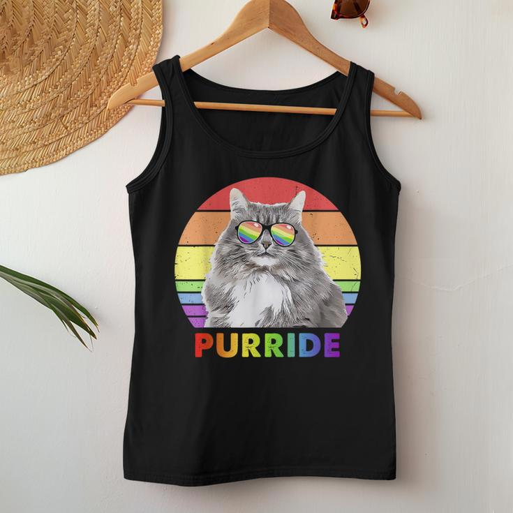Siberian Cat Rainbow Gay Pride Lgbtq Women Tank Top Unique Gifts