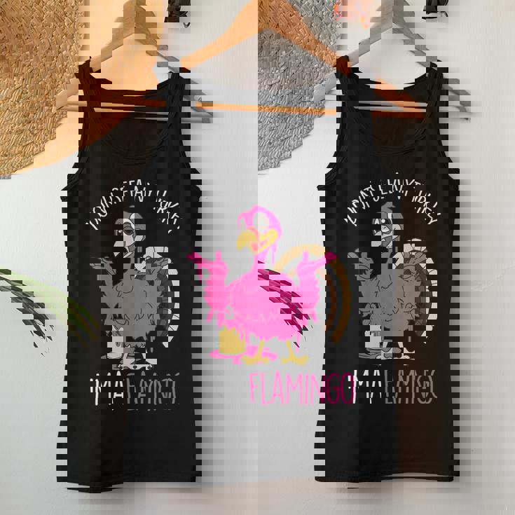 Thanksgiving Turkey Pink Flamingo Pun Women Tank Top Unique Gifts