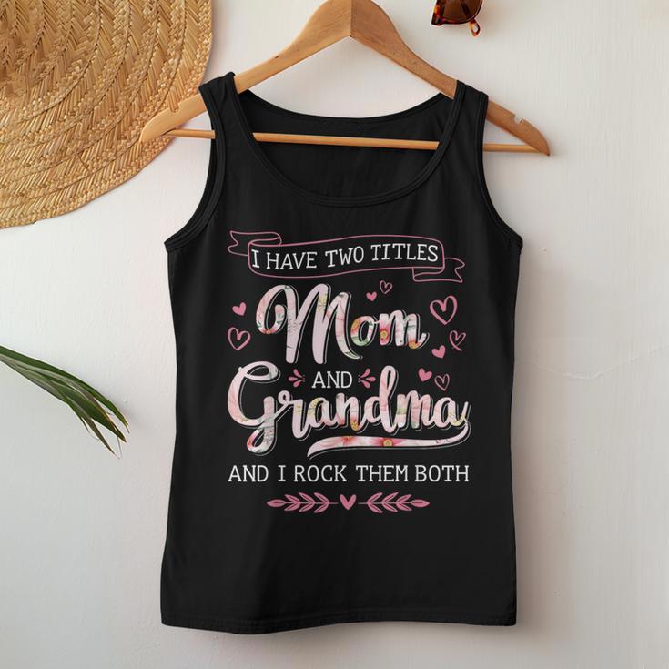 Two Titles Grandma Rock Christmas Birthday Women Tank Top Unique Gifts