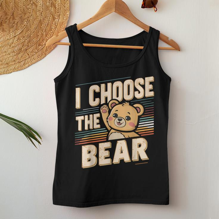 Vintage The Bear I Choose For Camping Women Women Tank Top Unique Gifts