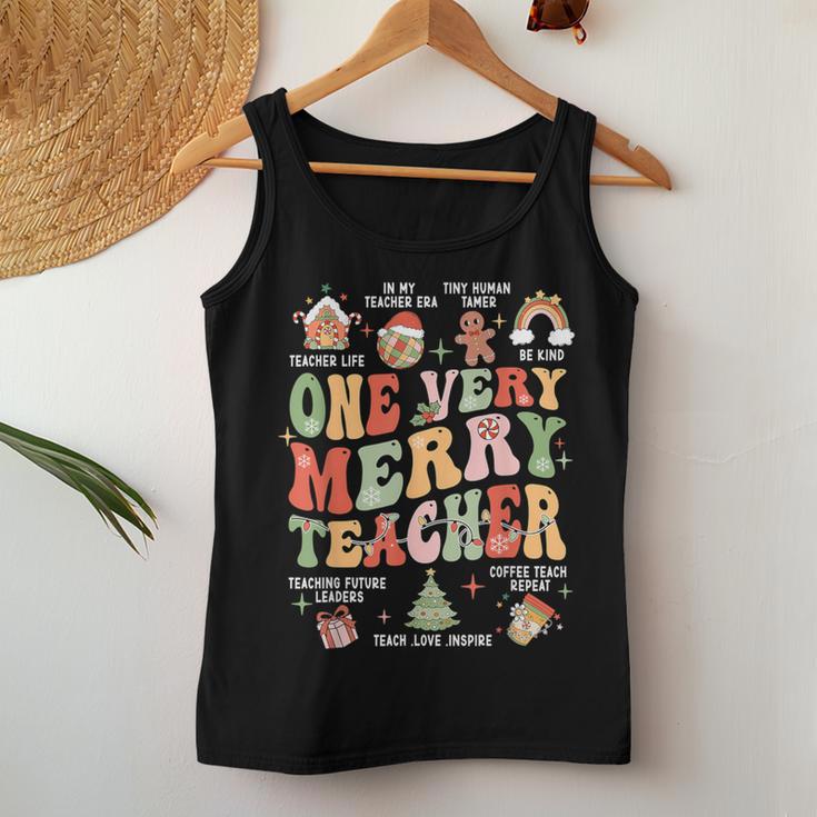 Xmas Holiday Very Merry Teacher Women Tank Top Unique Gifts