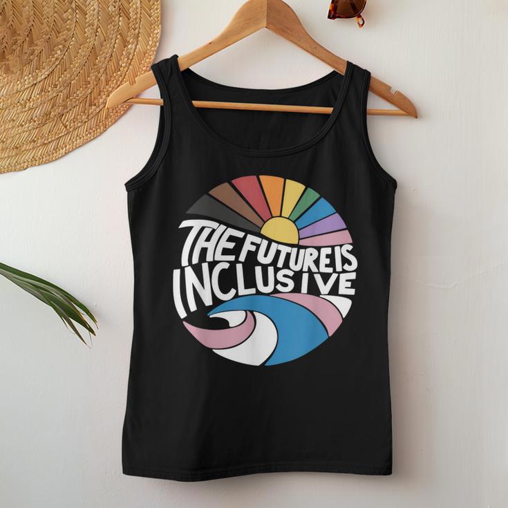 The Future Is Inclusive Lgbt Pride Month Flag Rainbow Women Tank Top Unique Gifts