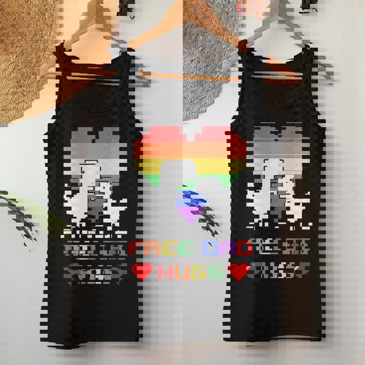 Gay Pride Lgbtq Rainbow Flag Proud Lesbian Free Dad Hugs Women Tank Top Unique Gifts