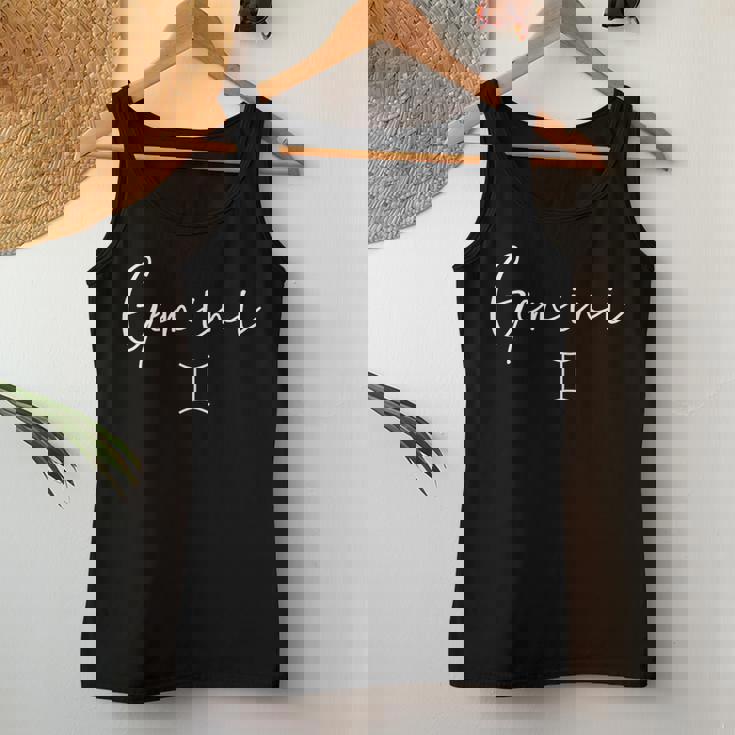 Gemini Sign Trendy Minimalist Zodiac Womens Women Tank Top Personalized Gifts