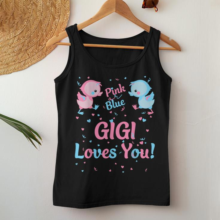 Gigi Gender Reveal Party Pink Or Blue For Matching Family Women Tank Top Unique Gifts
