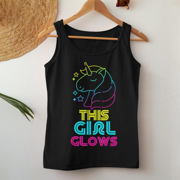 This Girl Glows Cute Girls Tie Dye Party Team Women Tank Top Unique Gifts