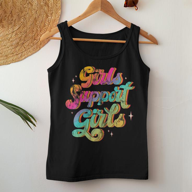 Girls Support Girls Emancipation Vintage Women Tank Top Unique Gifts