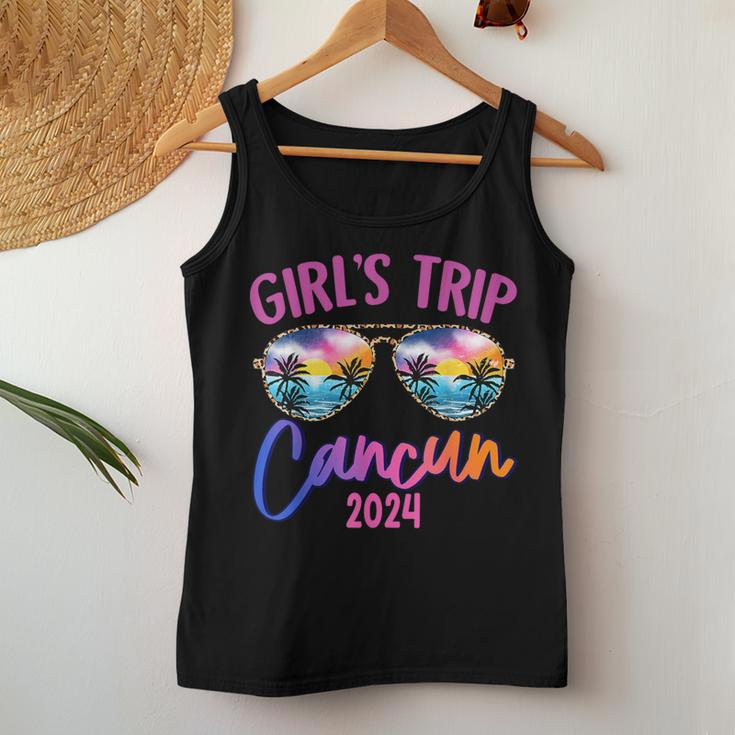 Girls Trip Cancun Mexico 2024 Sunglasses Summer Girlfriend Women Tank Top Funny Gifts