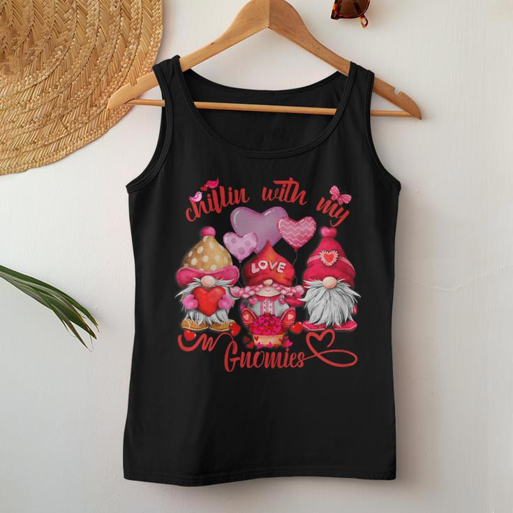 Gnomes Valentines DayGirl Cute Heart Graphic Women Tank Top Personalized Gifts