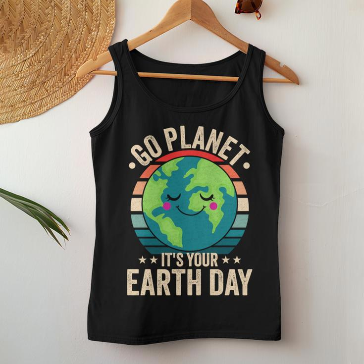 Go Planet Its Your Earth Day Retro Vintage For Men Women Tank Top Unique Gifts