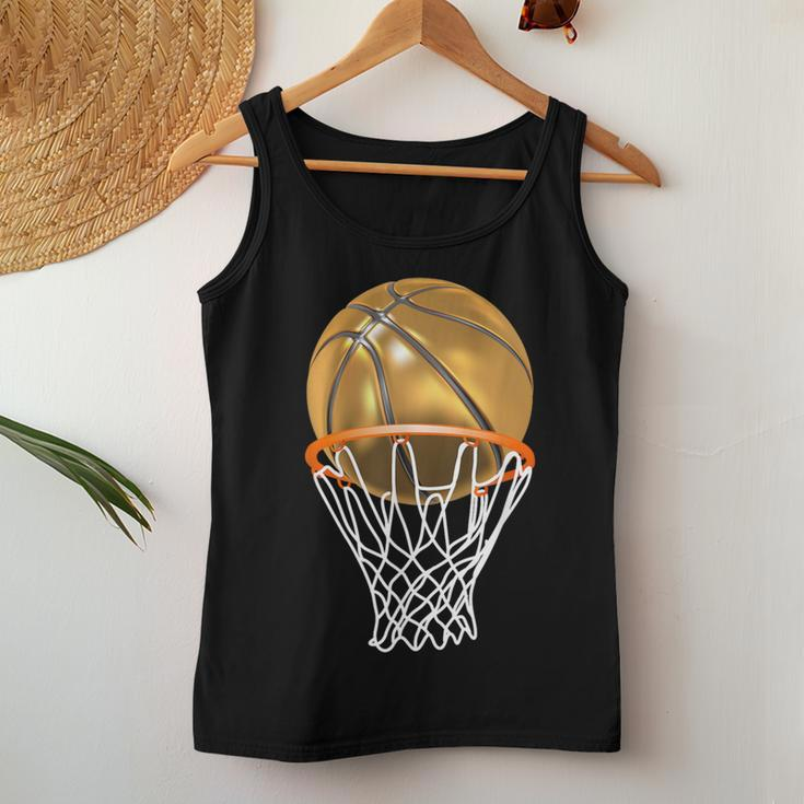 Gold Basketball Trophy Mvp Graphic For Boys Women Tank Top Unique Gifts