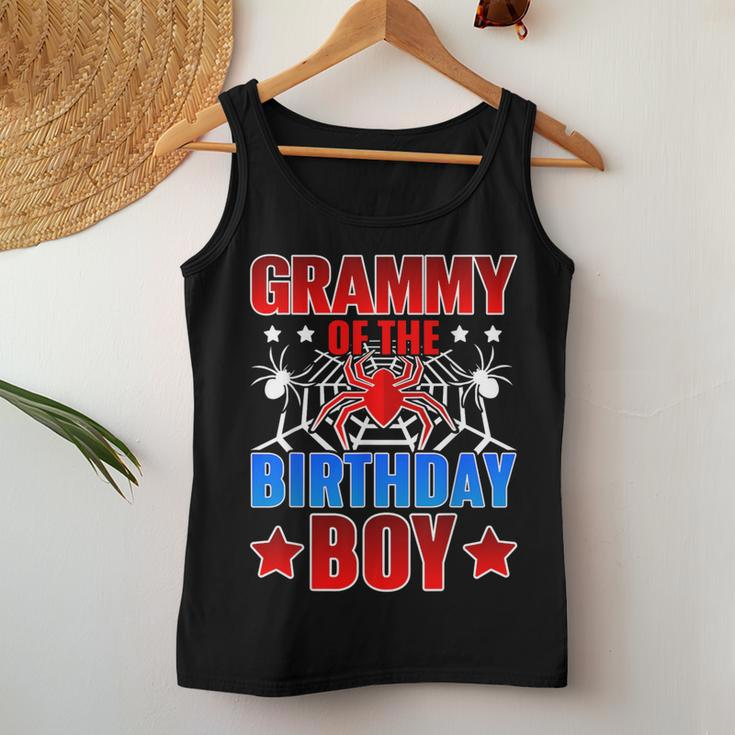 Grammy Of The Birthday Boy Costume Spider Web Party Grandma Women Tank Top Personalized Gifts