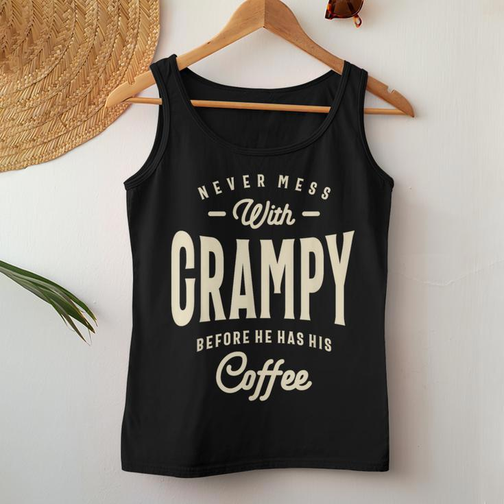 Grampy's Coffee Time Warning Dad Grandpa Women Tank Top Funny Gifts