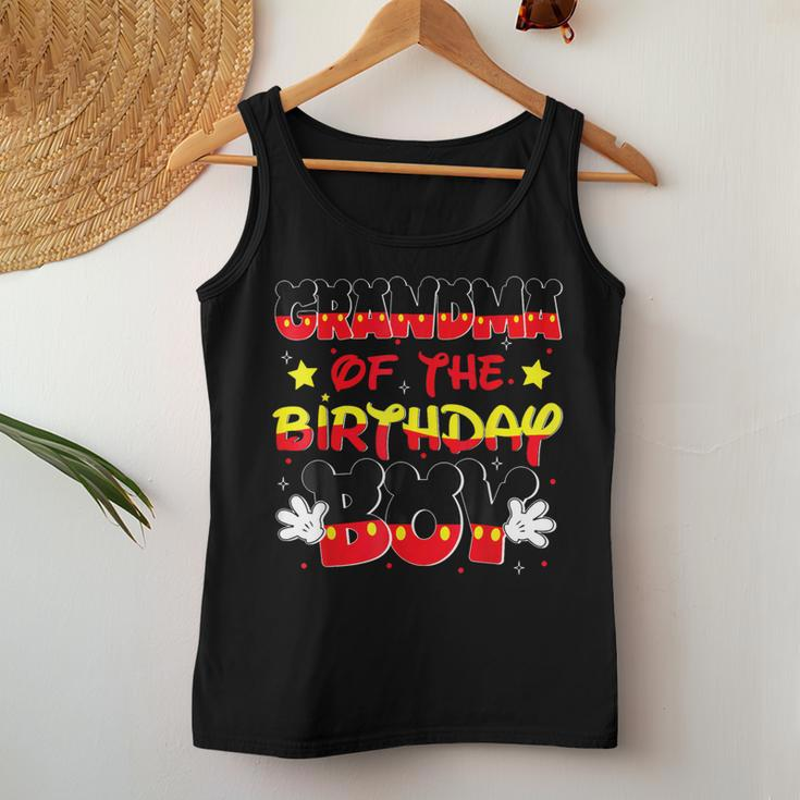 Grandma Of The Birthday Boy Mouse Family Matching Women Tank Top Unique Gifts