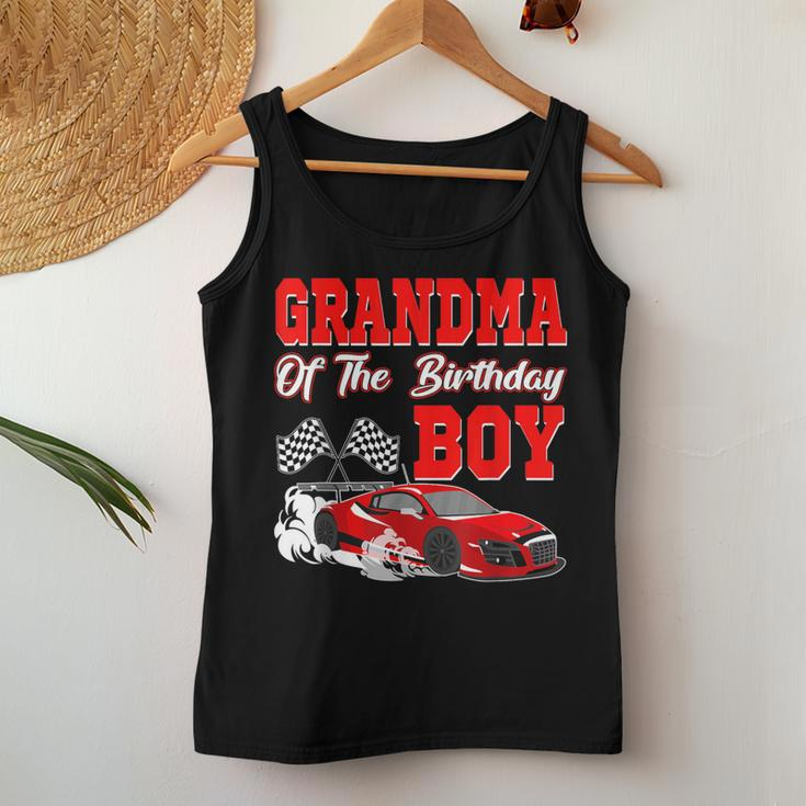 Grandma Of The Birthday Boy Race Car Party Racing Family Women Tank Top Funny Gifts