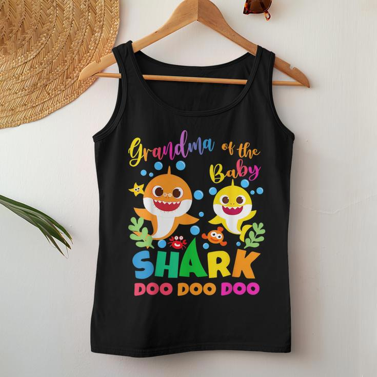 Grandma Of The Shark Birthday Boy Girl Party Family Women Tank Top Funny Gifts